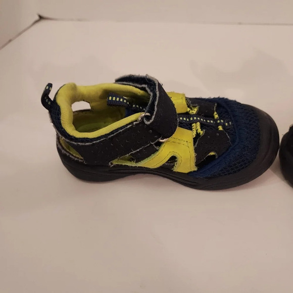 OshKosh B'gosh Drift-B Bump Toe Blue and Green Sandals - Picture 4 of 12